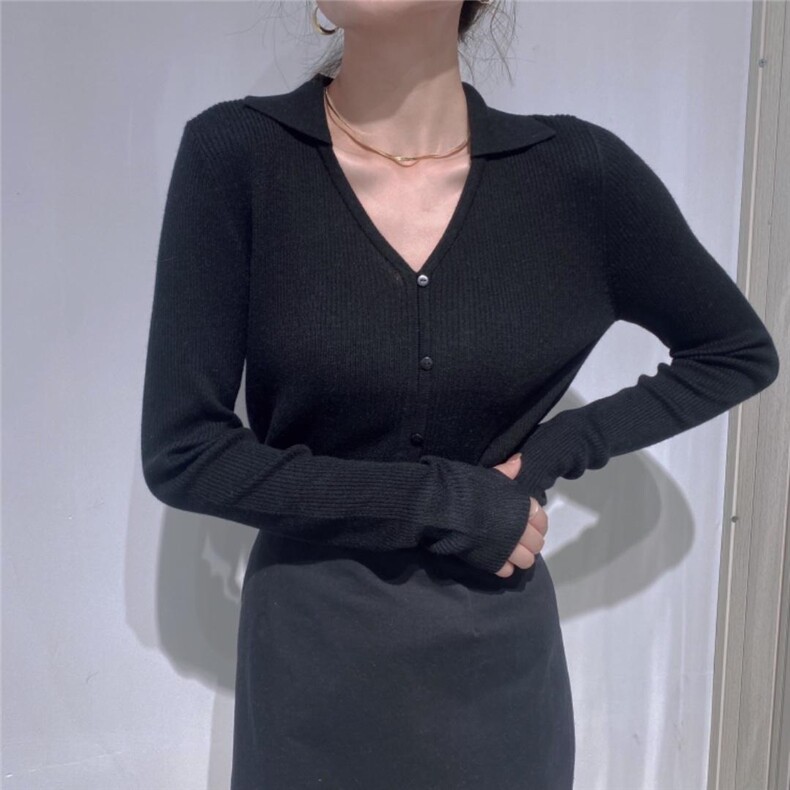 V领小衫，其它，驿谷