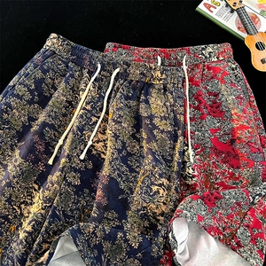 夏季花纹短裤男吸汗透气潮牌宽松休闲运动五分时尚裤子K0083 P25图片