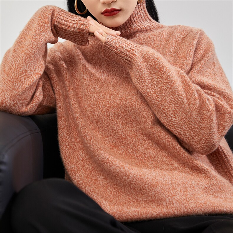 时尚百搭王菲同款高领羊绒衫秋冬必备显瘦保暖长袖毛衣,女装羊绒衫,美够羊绒