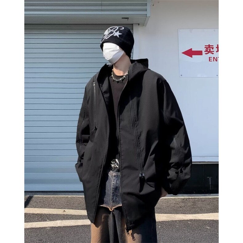 美式机能拉链工装高级感衣服加厚夹克棉衣YM75P78,男装棉衣,星座1116-2