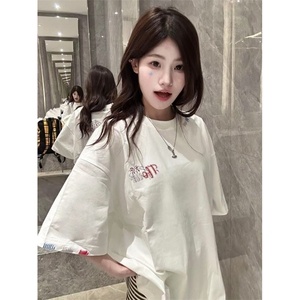 H1053-p32实价现货#好质量做工#刺绣+内里铺布体恤男女款图片