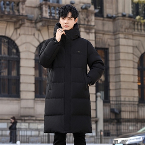零下防寒锁温背带中长款90%鹅绒羽绒服连帽外套H86-P310488元图片