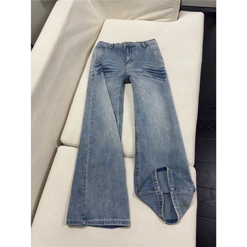 B221美式ins高街暗黑重工艺宽松直筒牛仔裤LK24423-特P45控78,男装牛仔裤,电商B221