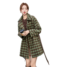 现货主推简约时尚减零斗篷小个子加厚保暖一件过冬外套送腰带，女装毛呢外套，韩美纤衣