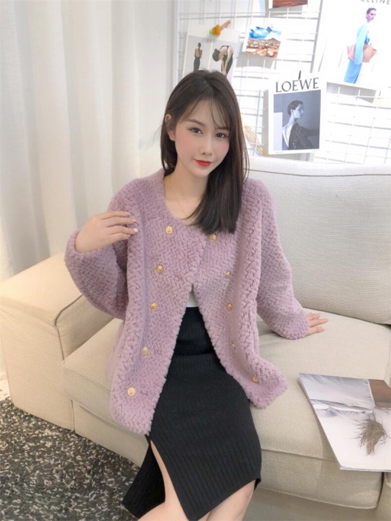 DINOBIENS/冬季小香风皮毛一体外套，其它，迪诺比亚