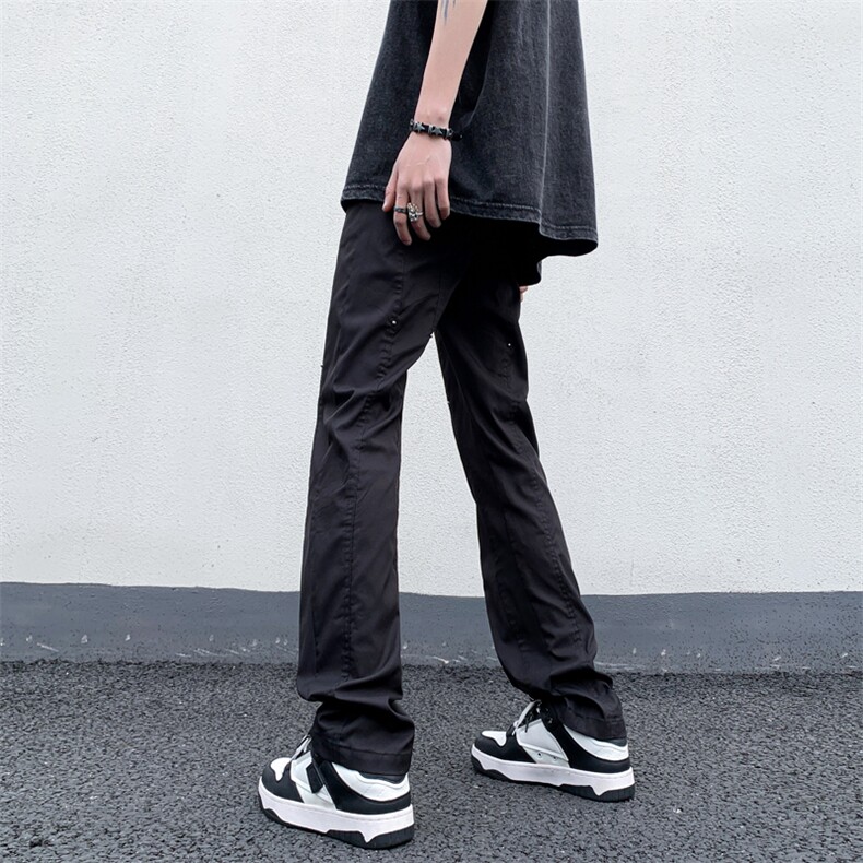 B221美式ins高街暗黑小众修身小脚休闲冲锋裤LK23092-P60控78,男装休闲裤,电商B221