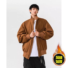 现货冬季美拉德立领飞行夹克廓形高街棒球服加棉加厚棉衣外套，男装夹克，电商A443