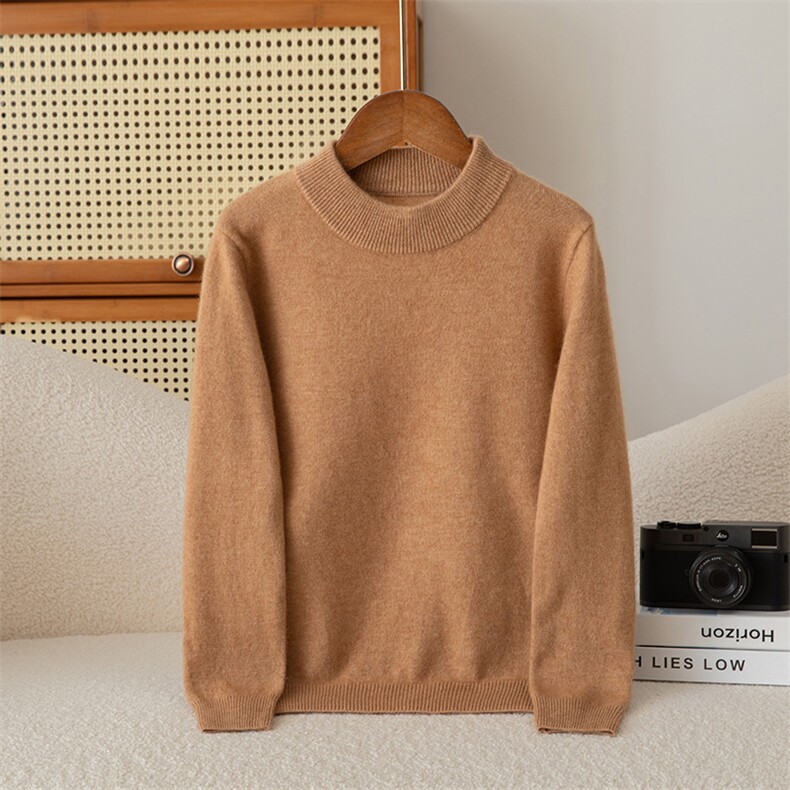 十二针半高领，童装儿童针织衫，缇曼羊绒