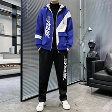 卫衣男运动套装秋冬2022宽松开衫连帽休闲加绒加厚TZ832-P95，男装休闲套装，星座210-3