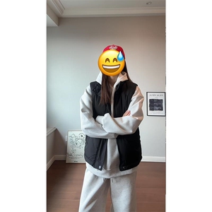 现货5W件冬季三防硬挺boxy短款立领棉衣马夹外套加厚马甲保暖棉服图片