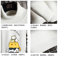 GM45090-P45加绒款-P65高领毛衣男士大码内搭毛线衣男网格，男装针织衫/毛衣，电商A040A