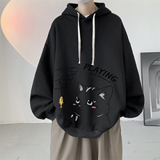 连帽卫衣男大码运动服帽衫外套WY2129-P35加绒款P40，男装卫衣，电商A040