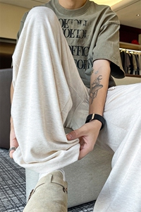 8XL-M特大码工装裤男纯色宽松裤卫裤休闲基础款K995P55图片