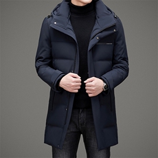中年羽绒服白鸭绒休闲商务保暖厚款外套爸爸装上衣ZL7798-P300，男装羽绒服，电商B212（原钱塘6029）