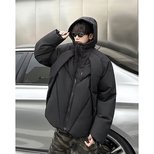 常规款拉链冬季小众设计感棉衣加厚棉服外套潮连帽常规标准青少年图片