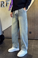 加绒牛仔裤秋冬新款男士直筒弯刀裤牛仔长裤直筒裤901N39加绒P68，男装牛仔裤，星座901