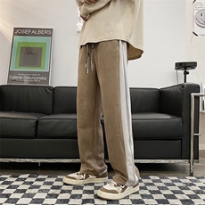 美式高街垂感休闲长裤男士春秋季潮牌hiphop撞边阔腿裤K5010-P39，男装休闲裤，星座512-2