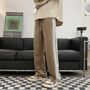 美式高街垂感休闲长裤男士春秋季潮牌hiphop撞边阔腿裤 K5010-P39图片