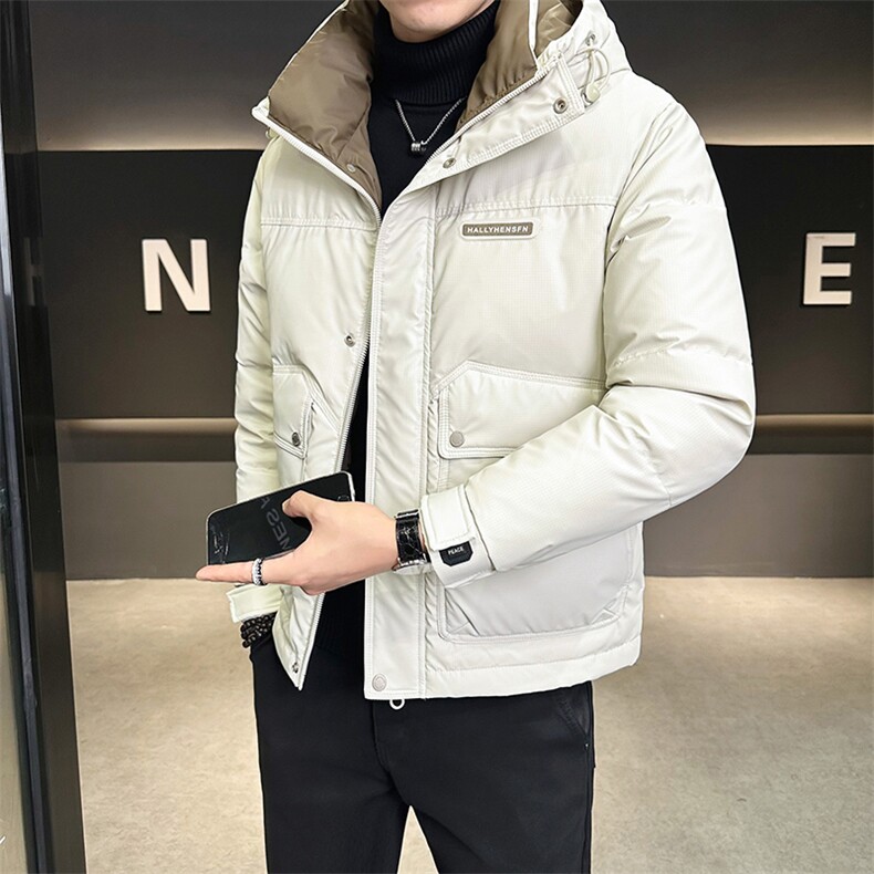 羽绒服男冬季2025新款短款加厚保暖连帽外套 A313-6113-P175图片