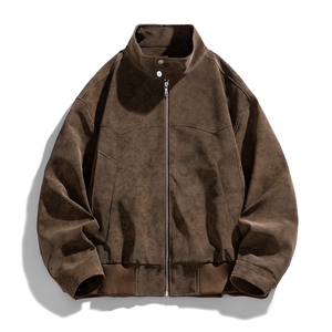 特批P75美式高街皮衣潮牌复古工装开衫外套宽松休闲夹克男 SY2507图片