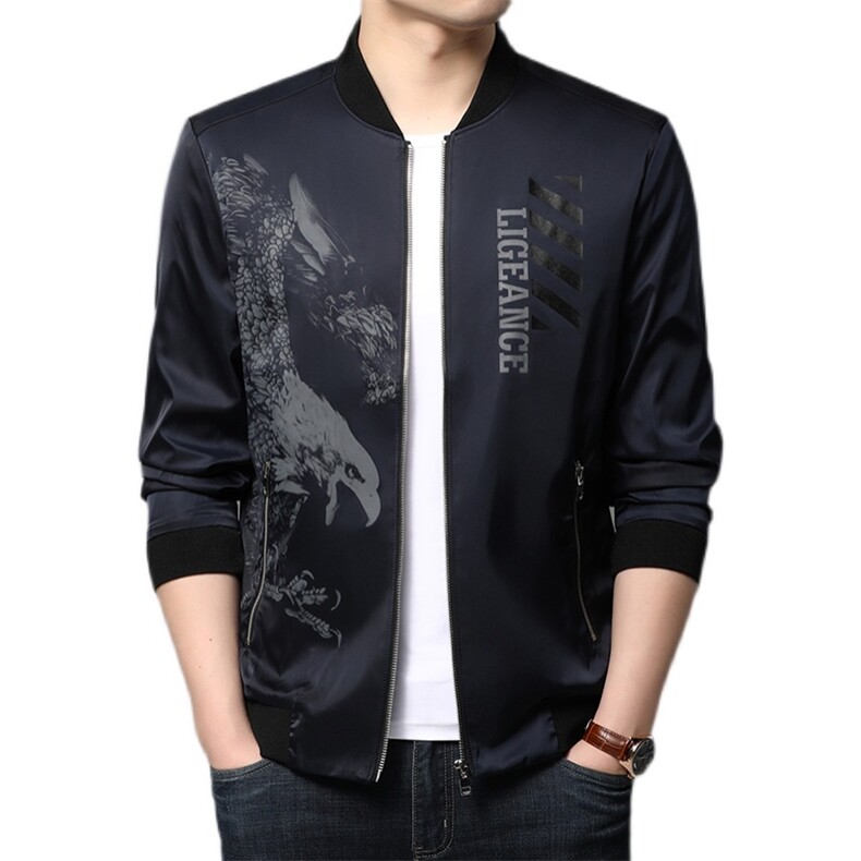 QLM55279男士2021年春季新款长袖薄款外套修身休闲棒球服夹克P108,男装夹克,电商B360