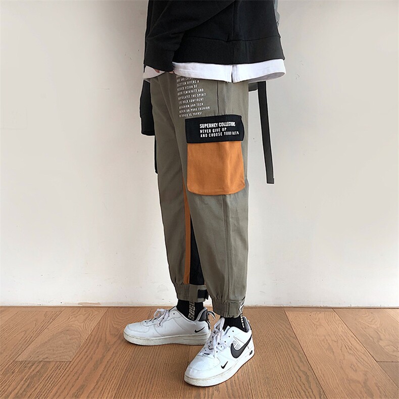 男潮牌束脚休闲裤男士韩版潮流宽松百搭ins工装裤男YD114,男装休闲裤,星座509