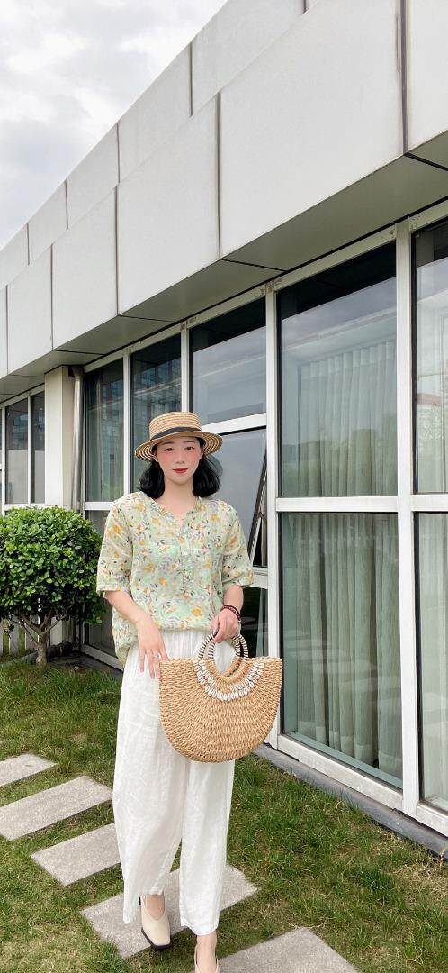 纯苎连衣裙小衫裤子裙子衬衣 时尚风 风淑女风休闲风，女装连衣裙，川哲