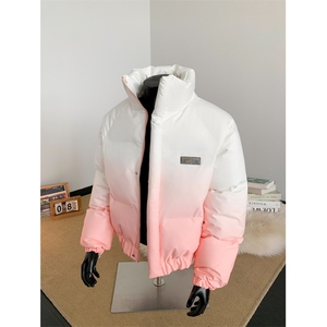XZ-230-1MY702冬款假模简约轻奢扎染渐变休闲立领面包服P118控158图片