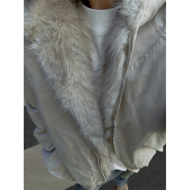 现货高品质美式高街冬季重磅硬挺短款座山雕毛领棉衣男女加厚外套，男装棉衣，电商A486-1