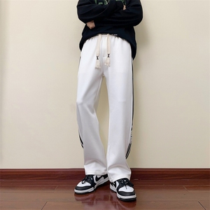 秋季青少年纯棉休闲潮牌条纹运动裤子XZ301b-2-CK627P35图片