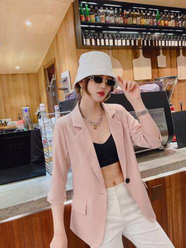 现货夏季新款修身显瘦防晒西服，女装，韩衫衣社