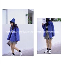 小圆领羊羔毛外套，其它，FST