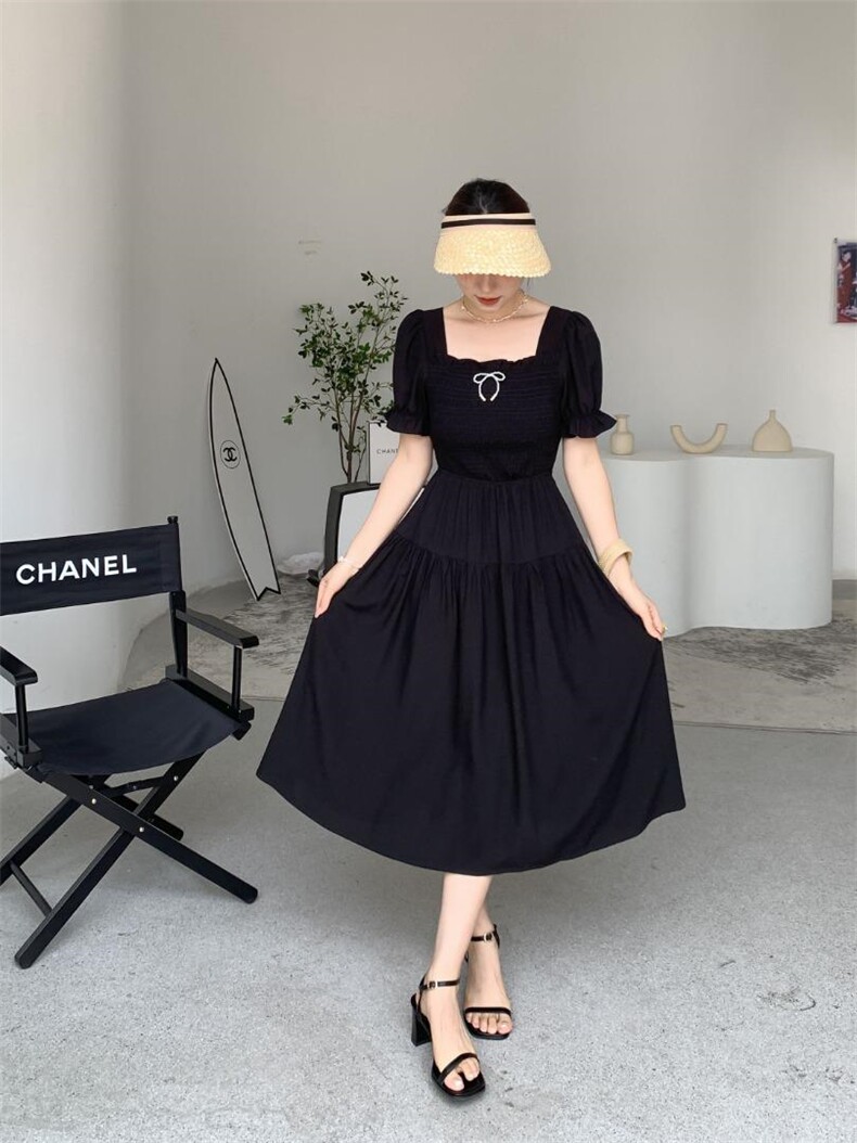 [现货]夏季气质收腰连衣裙，三色，三个尺码，女装连衣裙，依柏璐(1F)