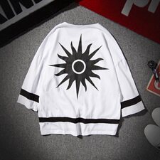 19夏季新款挂拍日系潮牌大码宽松T恤国潮印花七分袖T381，男装T恤，电商A021A