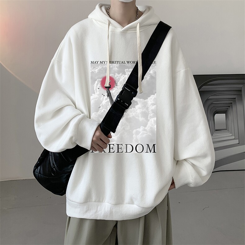 连帽卫衣男大码运动服帽衫外套WY2326-P35加绒款-P40,男装卫衣,电商A040