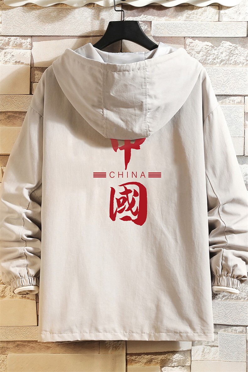 JK41198-P85加款-P115纯连帽夹克男士大码工装夹克男砖墙,男装夹克,电商A040A