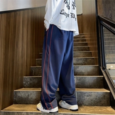 美式复古运动裤男女ins潮牌宽松vintage休闲宽松拖地卫裤MK28-P43，男装休闲裤，星座1008