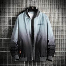 渐变休闲夹克外套男日系情侣款宽松棒球服上衣DS858T，男装夹克，电商A102