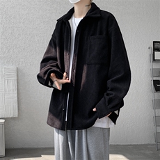 8XL-M加绒灯芯绒衬衫大码复古秋冬保暖上衣外套CS9001/P58加绒68，男装衬衫，电商B238