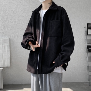 8XL-M加绒灯芯绒衬衫大码复古秋冬保暖上衣外套CS9001/P58加绒68图片