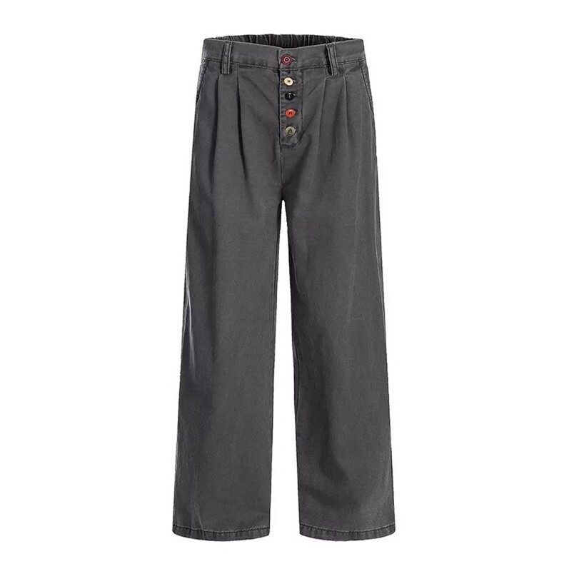 N1306-P50松紧腰头彩色纽扣设计水洗工装裤,男装工装外套,电商B323A