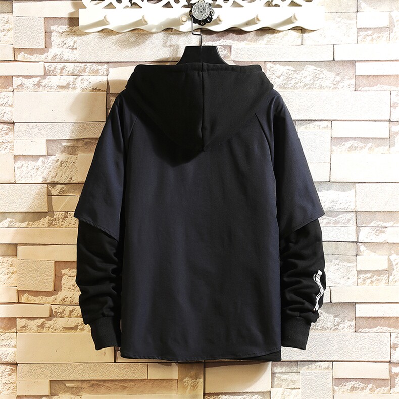 7XL~M 2023秋季新款炫彩马甲连帽卫衣两件套套装加肥加大码控价98图片