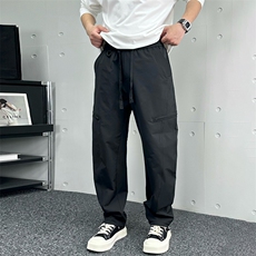 速干双拉链工装常裤男纯色百搭直筒休闲裤A329-K8708-P68，男装工装外套，电商A329