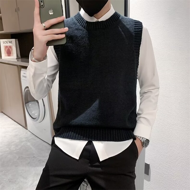 秋冬新款纯色男士修身针织毛衣主推内搭毛背心SB525-P38,男装背心/马甲,星座1109-3