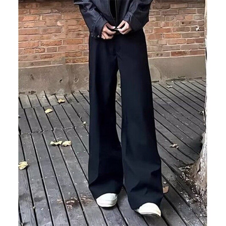 美式高街cleanfit廓形西裤休闲裤男女直筒微喇vibe百搭长裤KX01,男装西裤,星座1116A（原606A-3）