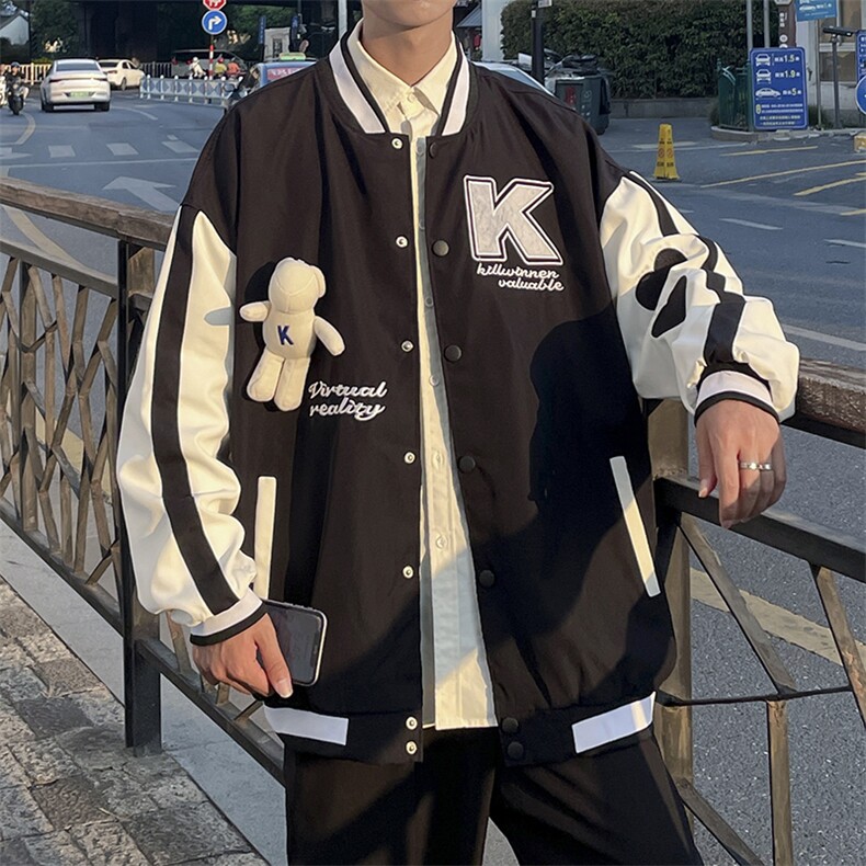 2022美式潮牌棒球服情侣装春秋季新款潮流百搭外套W3435-P66,男装夹克,星座512-2