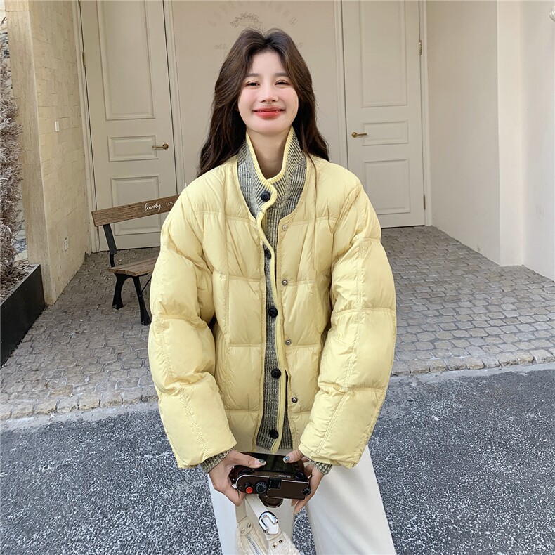 新款【有货】新标90白鸭绒针织拼接B109-9882-315-448,女装羽绒服,2B109