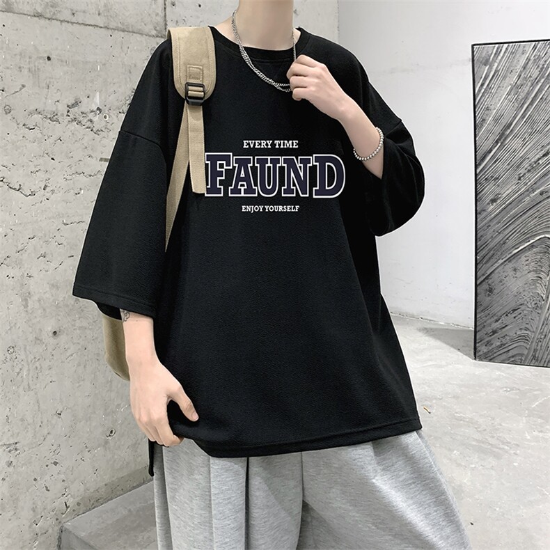 春夏季七分袖t恤男大码五分袖男短袖中袖Q11295-P30,男装T恤,电商A040