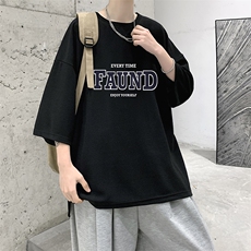 春夏季七分袖t恤男大码五分袖男短袖中袖Q11295-P30，男装T恤，电商A040
