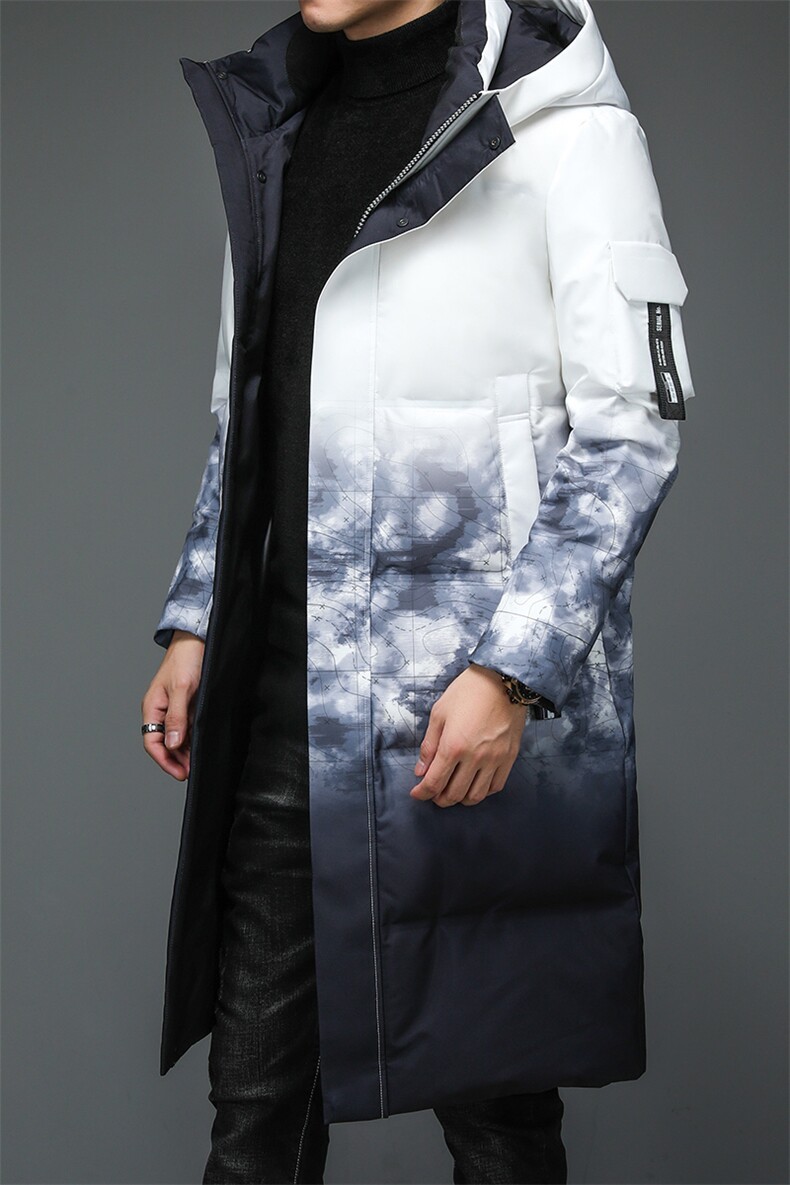 新款白鸭绒羽绒服男中长款男式白鸭绒中老年爸爸装ALXB8918-P405,男装羽绒服,电商B212（原钱塘6029）